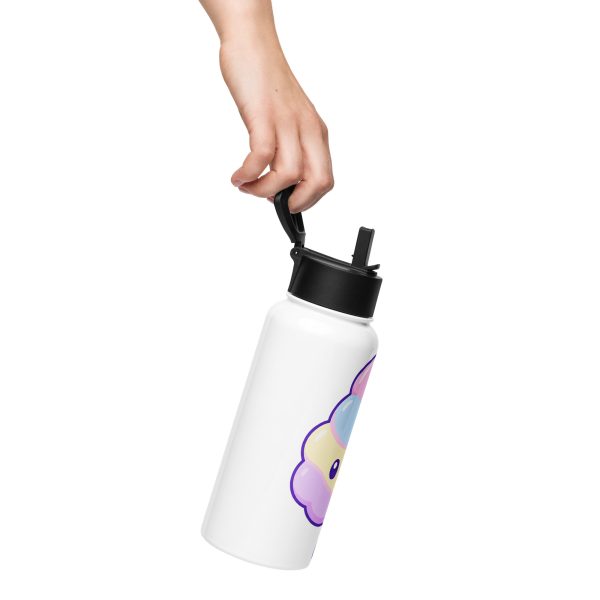 stainless-steel-water-bottle-with-a-straw-lid-white-32-oz-right-6a37e540a16e8.jpg Het VRides Suikerspin Water Bottle — Fluffy Vibes, Frisse Slokjes!