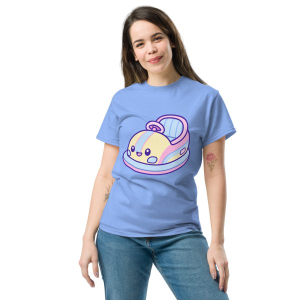 unisex-classic-tee-carolina-blue-front-6a37d8dc4dc81.jpg Het VRides Botsauto T-shirt β Vol Gas de Show Stelen! π