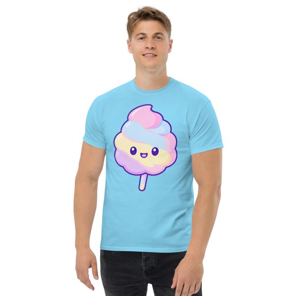 unisex-classic-tee-sky-front-6a37dbafaf281.jpg Het VRides Suikerspin T-shirt β Luchtig, Zoet & Kermisproof!