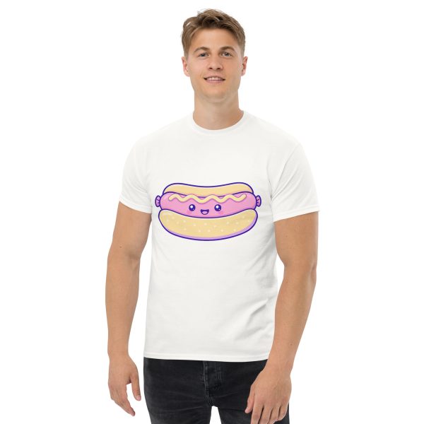 unisex-classic-tee-white-front-6a37de5556655.jpg Het VRides Hotdog T-shirt β Sappig, Snacky & Klaar voor de Kermis!